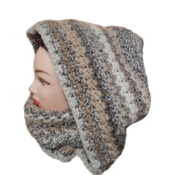 Handmade Crochet Bulky Scarf Multicolor 10 ways Puzzle Yarn Crossword Acrylic - Picture 14 of 17